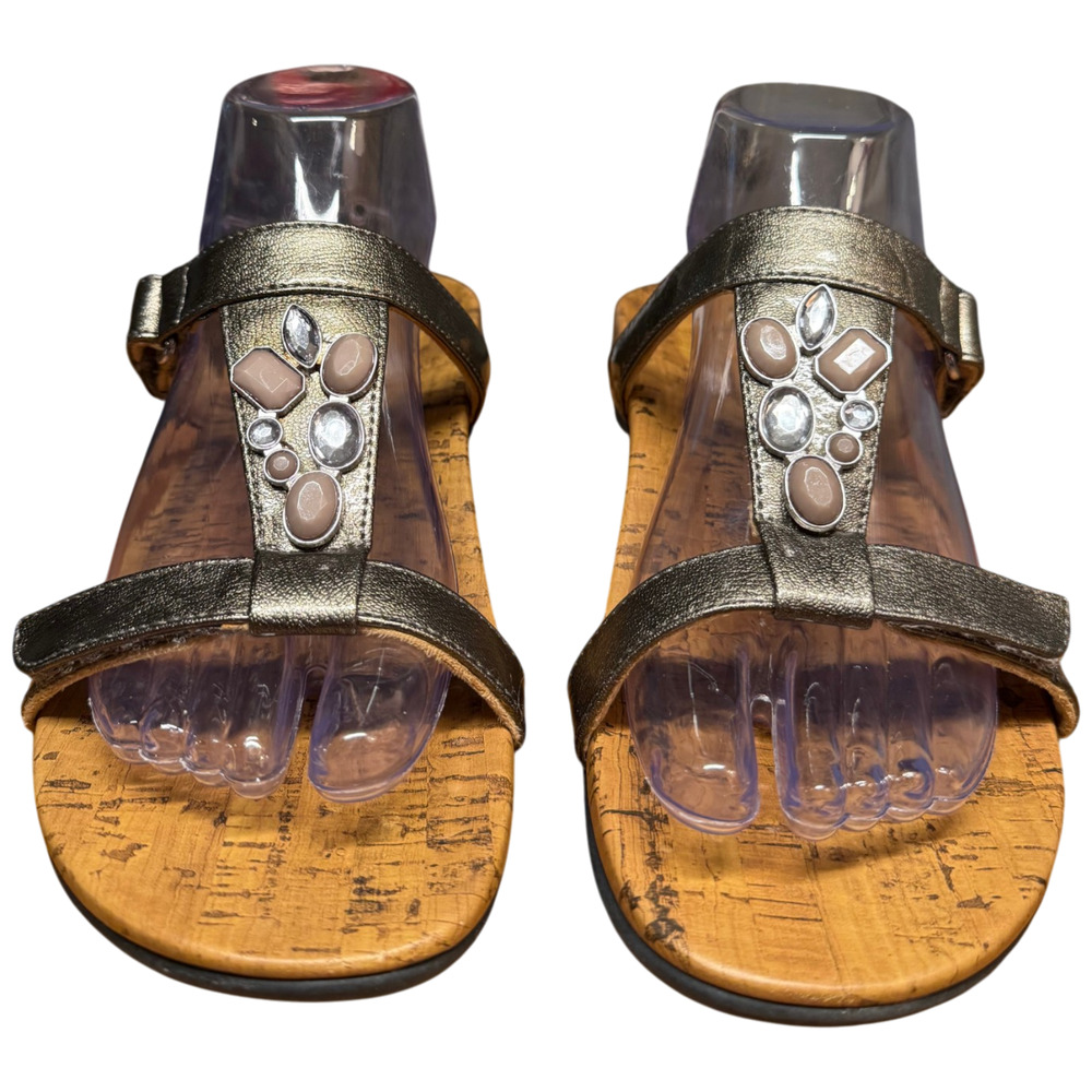 VIONIC Viviana Women's 8 Orthotic Jeweled Metallic Bronze Sandal Comfort Shoe - Picture 10 of 14
